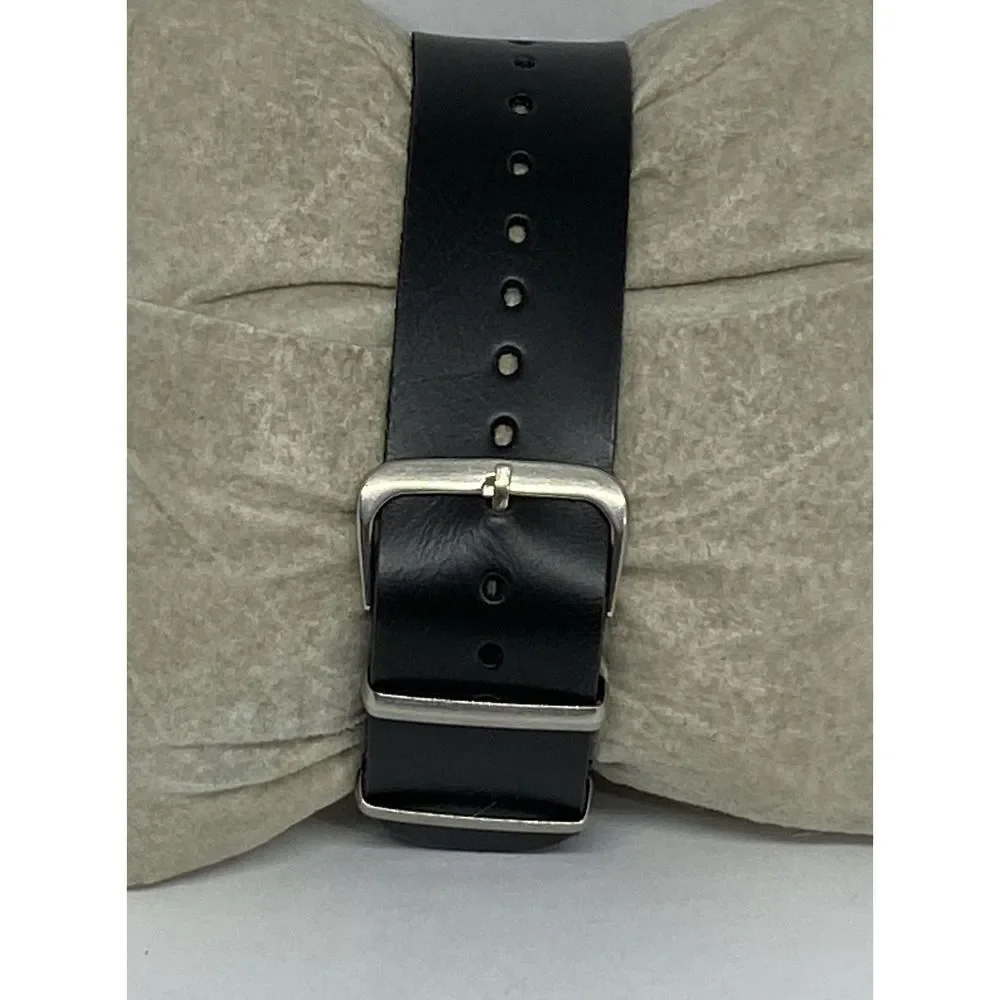 Michael Kors MK5743 Women's Black Leather Analog Silver Dial Quartz Watch XX393